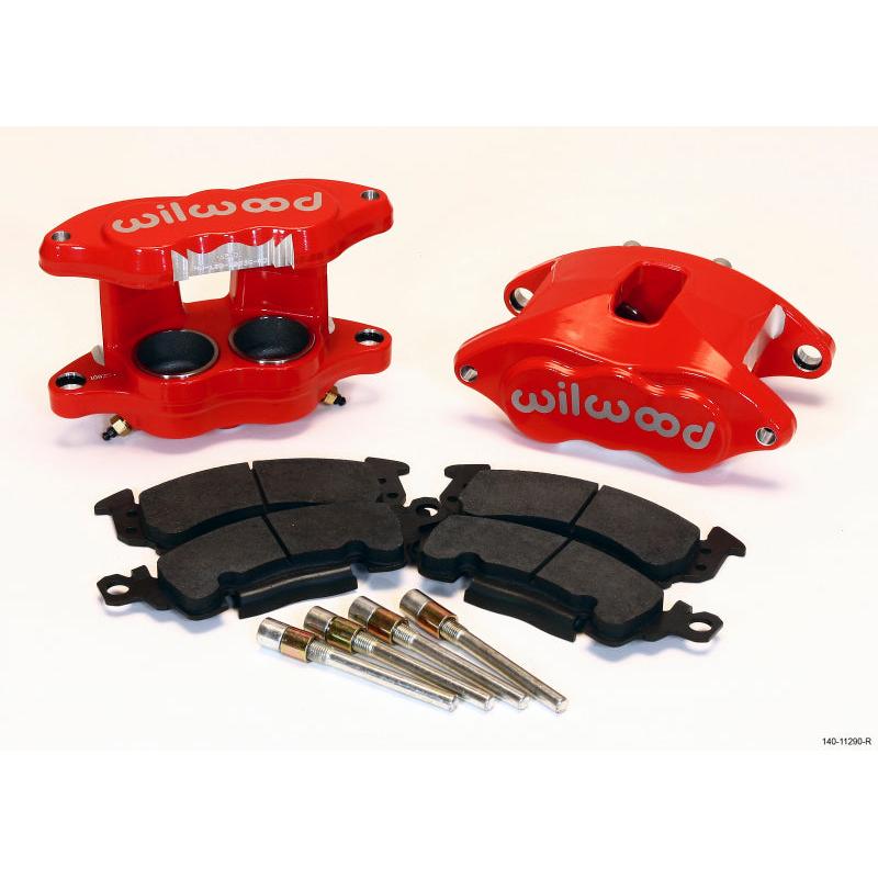 Wilwood D52 Front Caliper Kit - Red 2.00 / 2.00in Piston 1.28in Rotor - T1 Motorsports