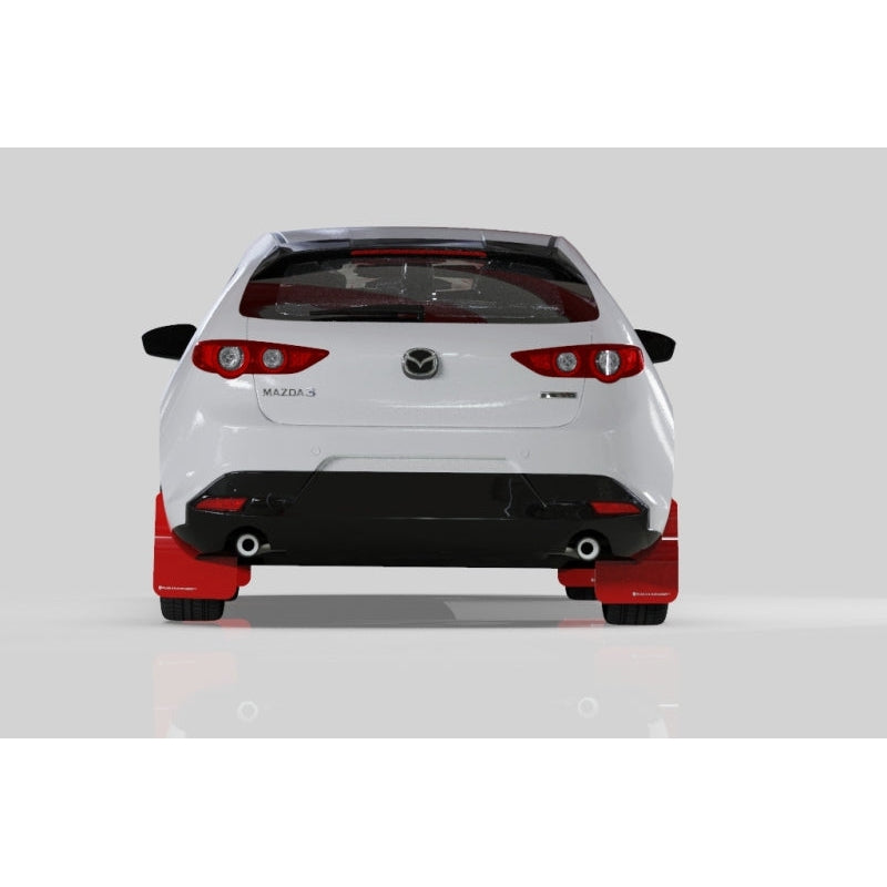 Rally Armor 19-22 Mazda3 GT Sport Hatch Black UR Mud Flap w/ Red Logo - T1 Motorsports