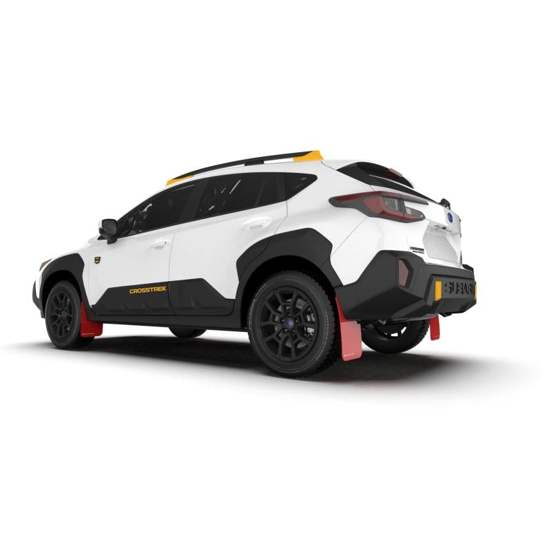 Rally Armor - 2024 Subaru Crosstrek (Wilderness Only) Red UR Mud Flap W/White Logo - No Drilling Req