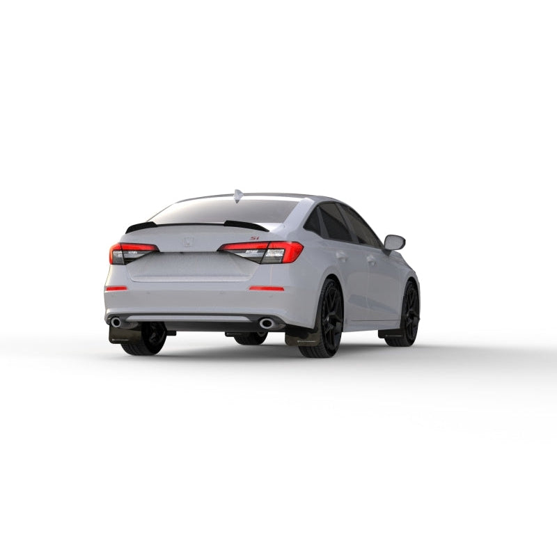 Rally Armor 2022 Honda Civic (Incl. Si/Sport/Touring) Black UR Mud Flap w/ White Logo