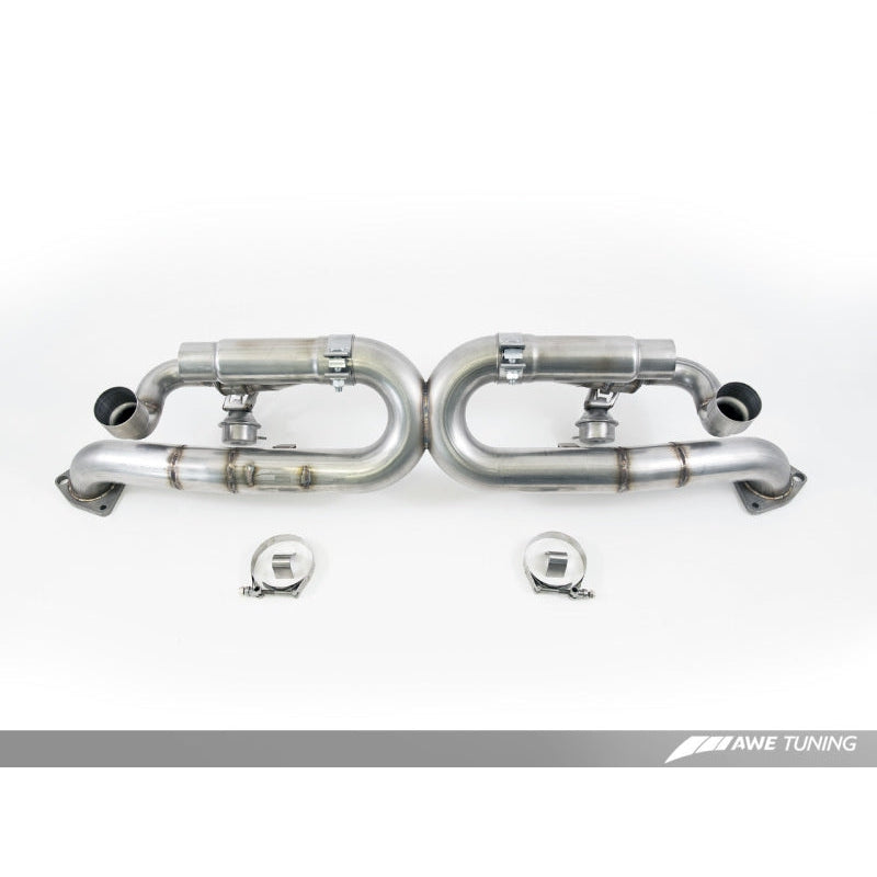 AWE Tuning Porsche 991 SwitchPath Exhaust for PSE Cars Chrome Silver Tips - T1 Motorsports