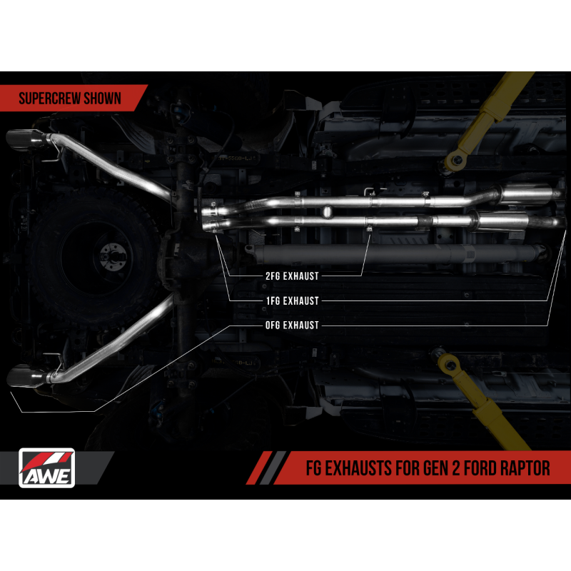 AWE Tuning 2017+ Ford Raptor Resonated Front Pipe Conversion Kit
