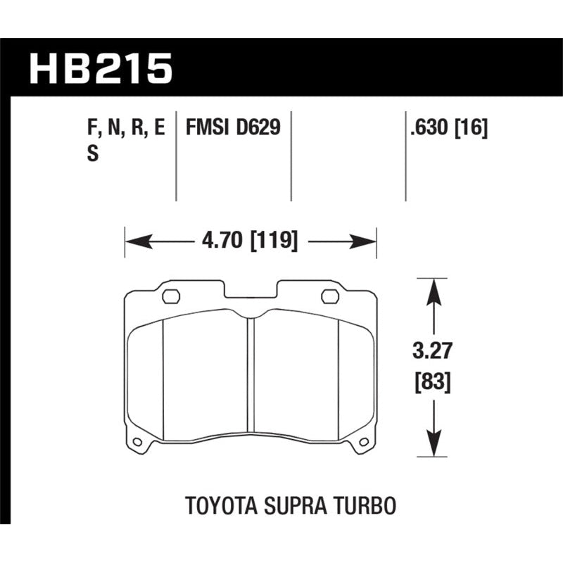 Hawk 93-98 Toyota Supra TT HPS Street Front Brake Pads - T1 Motorsports