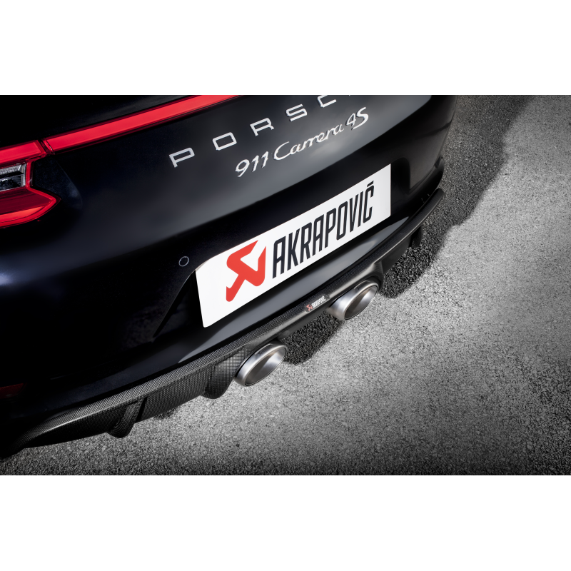 Akrapovic 16-17 Porsche 911 Carrera S/4/4S/GTS (991.2) Slip-On Line (Titanium) w/ Titanium Tips - T1 Motorsports