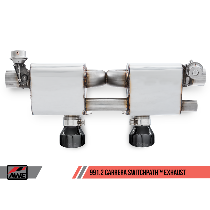 AWE Tuning Porsche 911 (991.2) Carrera / S SwitchPath Exhaust for PSE Cars - Diamond Black Tips