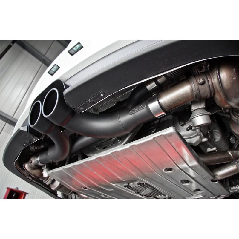 MBRP 14-15 Porsche GT3/GT3RS 3in Center Muffler Bypass 4in Tips - Black Coated - T1 Motorsports