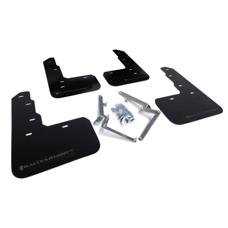 Rally Armor 17-21 Honda Civic Type R Black UR Mud Flap w/ Dark Grey Logo - T1 Motorsports