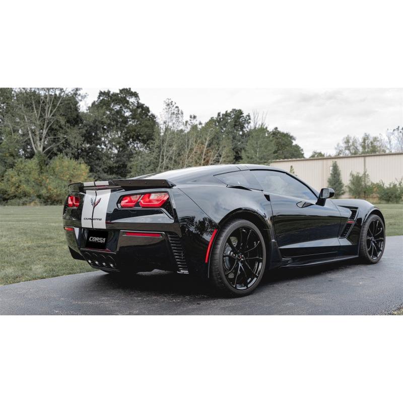 Corsa 2.75in Xtreme Axle-Back w/ Factory NPP & Quad Black Tips - 2015-2019 Chevrolet Corvette C7 Z06 6.2L