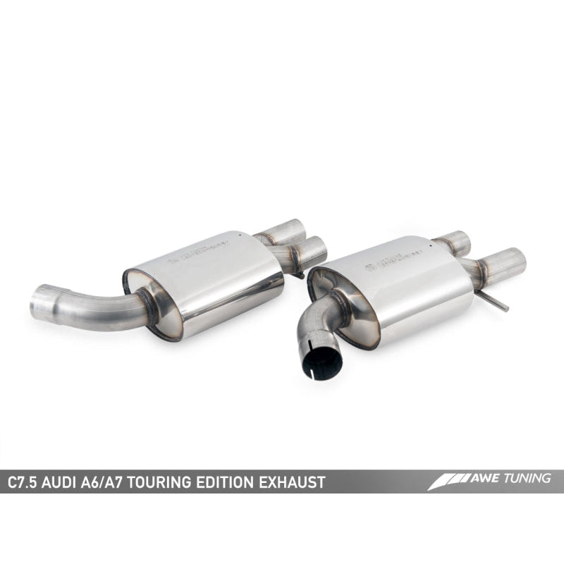 AWE Tuning Audi C7.5 A7 3.0T Touring Edition Exhaust - Quad Outlet Diamond Black Tips