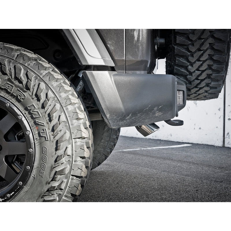 aFe MACH Force-Xp 2.5in 409SS Axle-Back Hi-Tuck Exh Sys w/ Pol Tip 18-20 Jeep Wrangler (JL) V6 3.6L