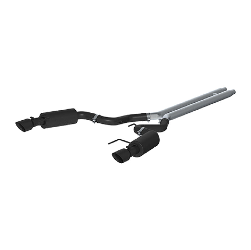 MBRP 15 Ford Mustang GT 5.0 Convertible Black 3in Cat Back Dual Split Rear Exit (Street Version) - T1 Motorsports