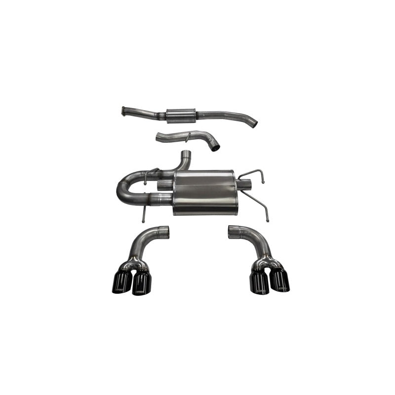 Corsa Sport Cat-Back Exhaust w/Black Tips - 2008-2014 Subaru Impreza Hatchback STI