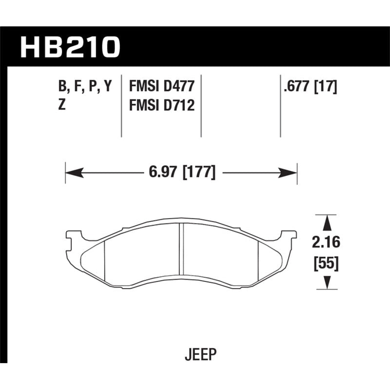 Hawk Performance Ceramic Street Brake Pads - T1 Motorsports