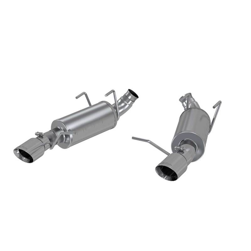 MBRP 11-14 Ford Mustang V6 3in. Dual Muffler Axle Back Split Rear T409 Exhaust System - T1 Motorsports