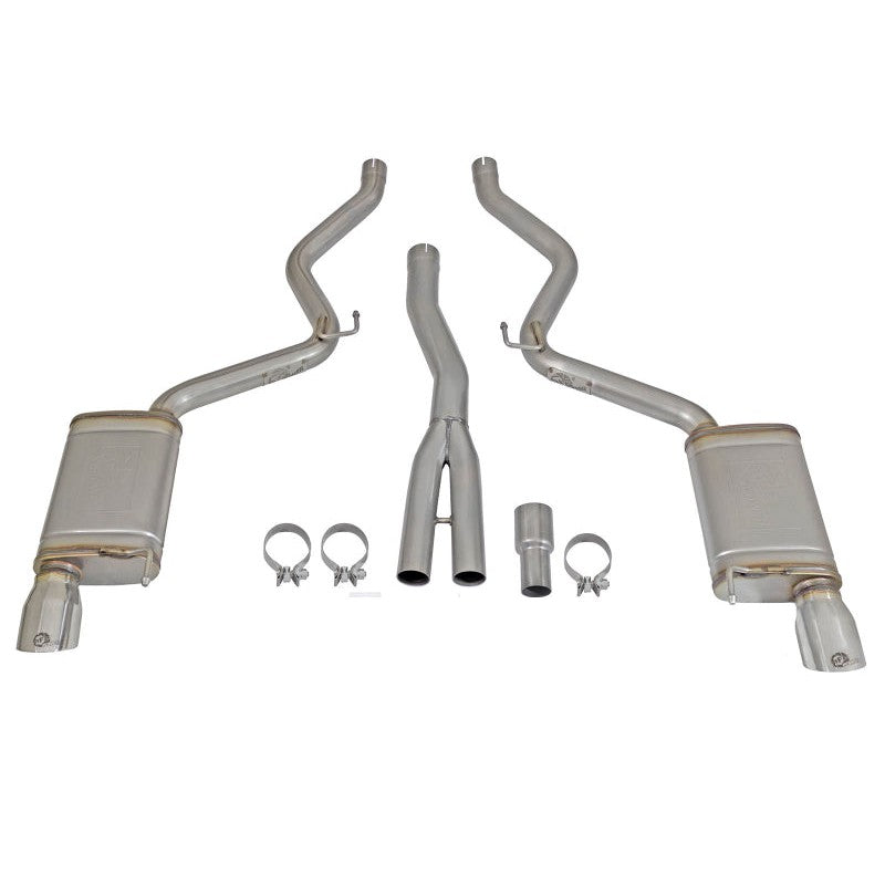aFe MACHForce XP Exhausts Cat-Back SS-304 EXH w/ Polished Tips 15-16 Ford Mustang EcoBoost 2.3L (t)