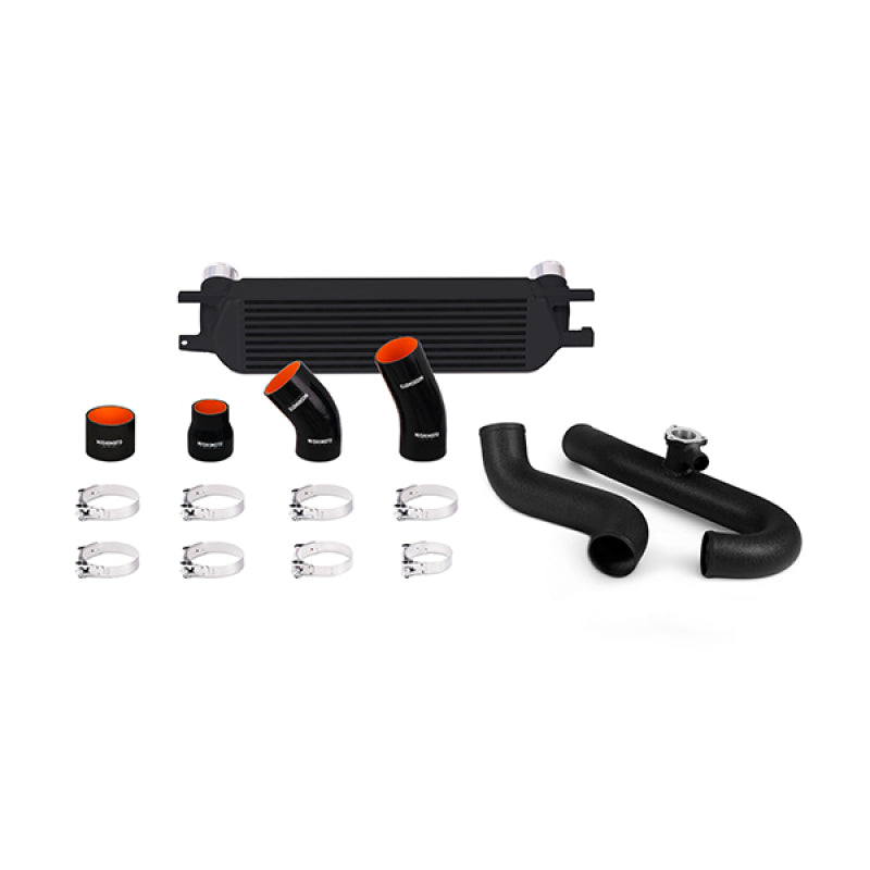 Mishimoto 2015 Ford Mustang EcoBoost Performance Intercooler Kit - Black Core Wrinkle Black Pipes - T1 Motorsports