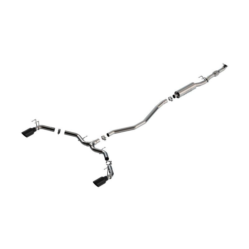 Borla S-Type Catback Exhaust (Black Chrome Tips) - 2023 Integra/2022-2023 Civic Si 1.5L 4 CYL. MT FWD 4DR