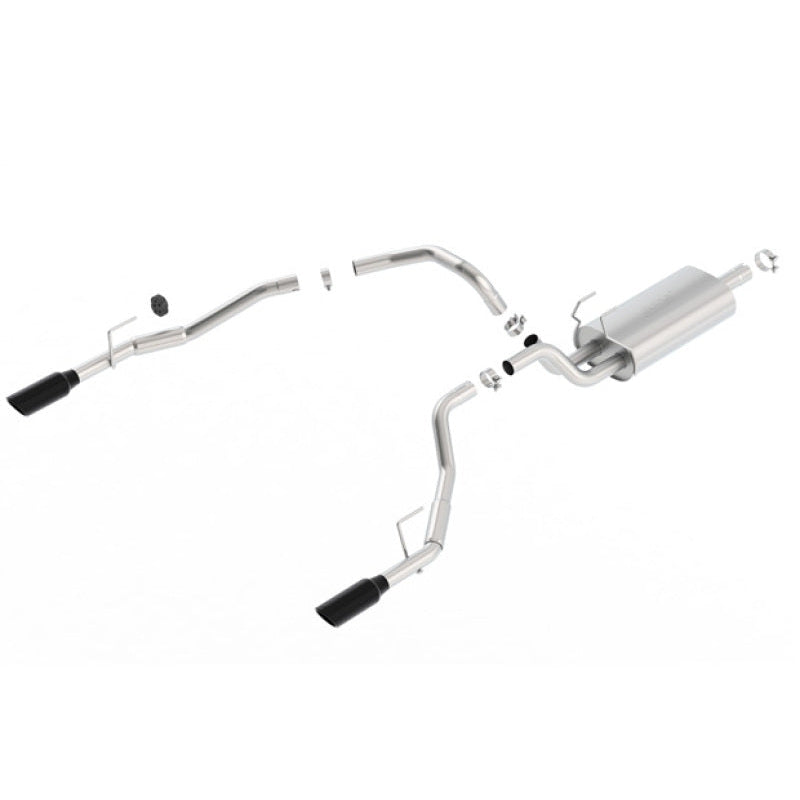 Borla 09-17 Ram 1500 5.7L V8 5in Single Tip Black Chrome Cat-Back Touring Exhaust Through Bumper - T1 Motorsports