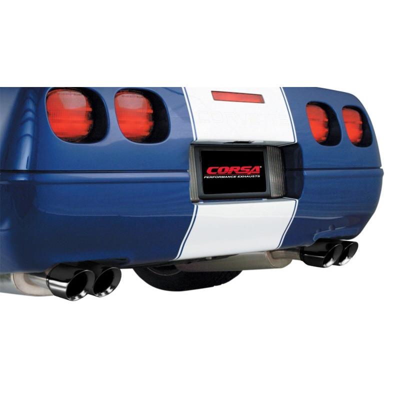 Corsa Sport Cat-Back Exhaust (Black Tips) - 1996 Chevrolet Corvette C4 5.7L V8 LT4