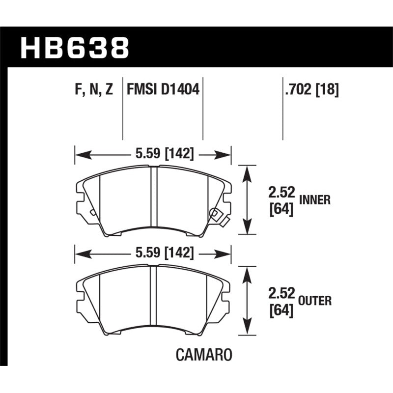 Hawk 10-15 Chevrolet Camaro HPS 5.0 Front Brake Pads - T1 Motorsports