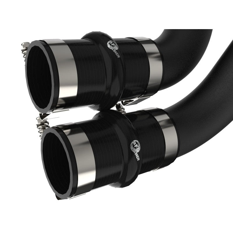 aFe BladeRunner 21-22 Ford F-150 Ecoboost V6-3.5L(tt) Aluminum Hot and Cold Charge Pipe Kit Black - T1 Motorsports