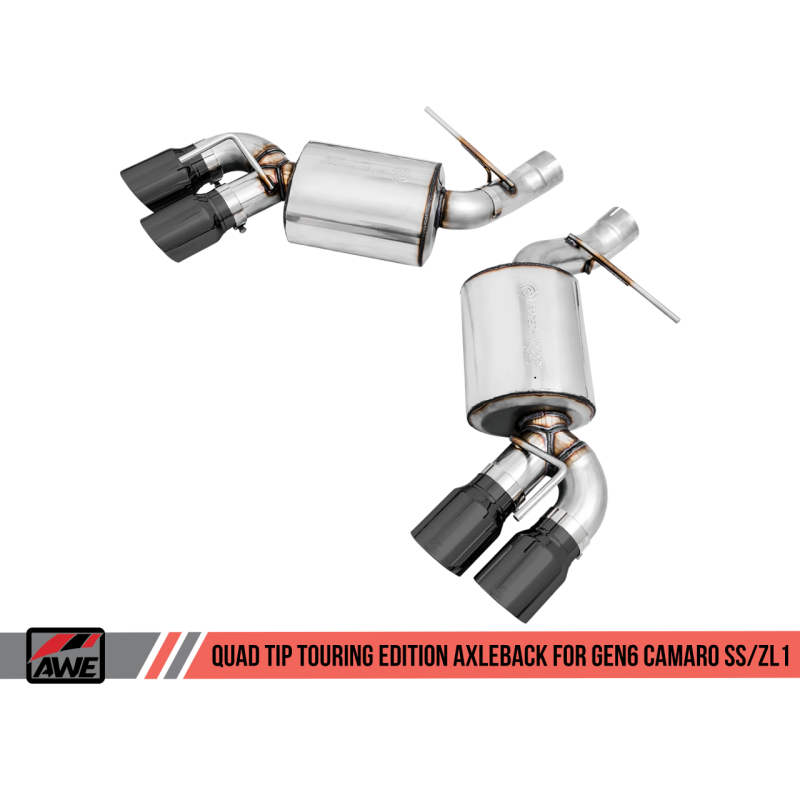 AWE Tuning 16-19 Chevrolet Camaro SS Axle-back Exhaust - Touring Edition (Quad Diamond Black Tips)