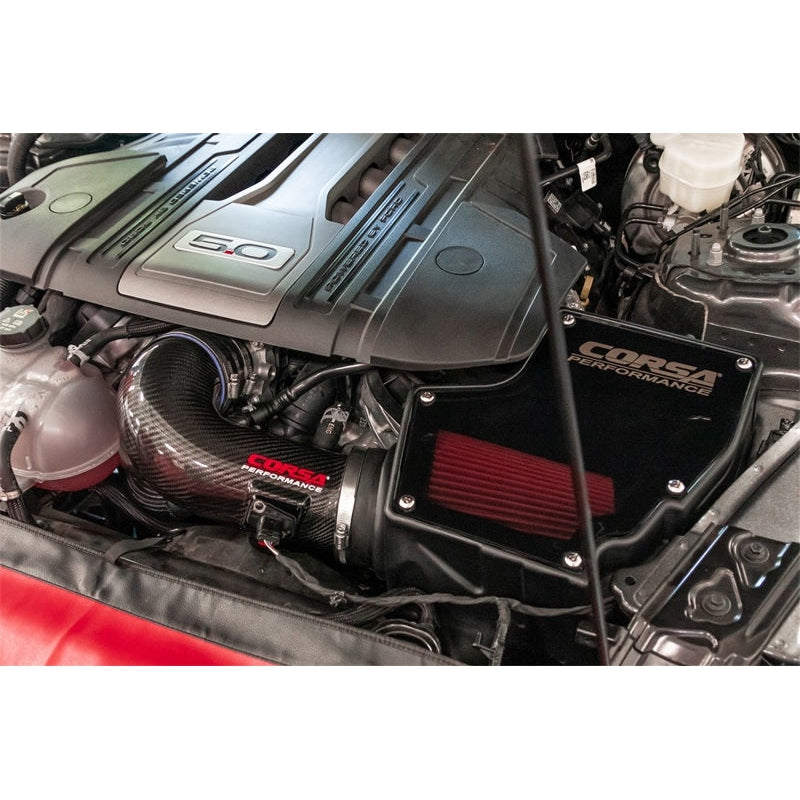 Corsa Carbon Fiber DryTech Air Intake - 2018-2023 Ford Mustang GT 5.0L V8