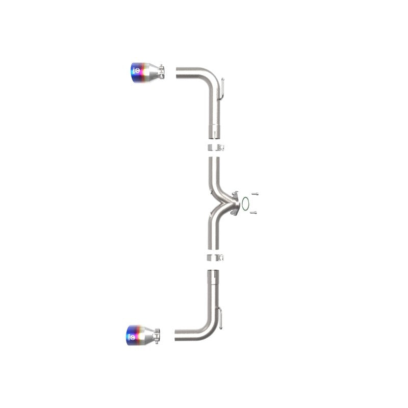 aFe Takeda 2-1/2in 304 SS Axle-Back Exhaust w/ Blue Flame Tips 14-18 Mazda 3 L4 2.0L/2.5L