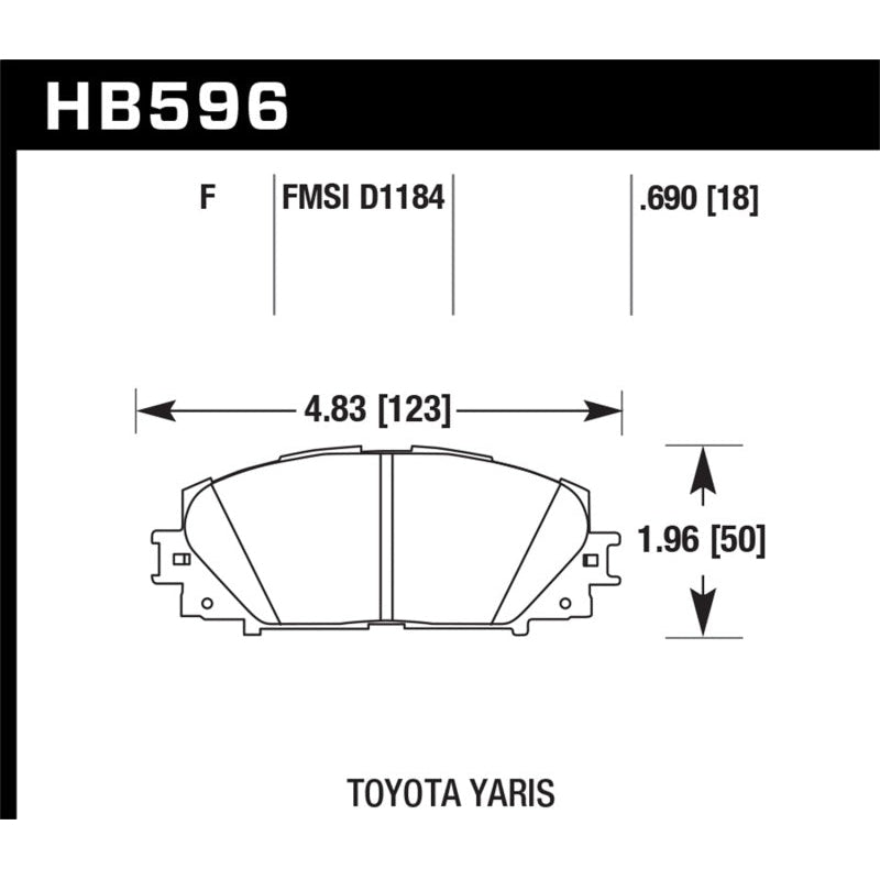 Hawk 07-16 Toyota Yaris HPS 5.0 Front Brake Pads - T1 Motorsports