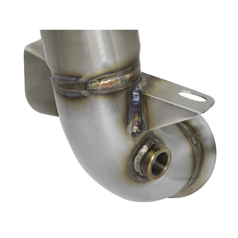 aFe Twisted Steel Down Pipe 2-1/2in 304 Stainless Steel w/ Cat - 09-15 MINI Cooper - T1 Motorsports