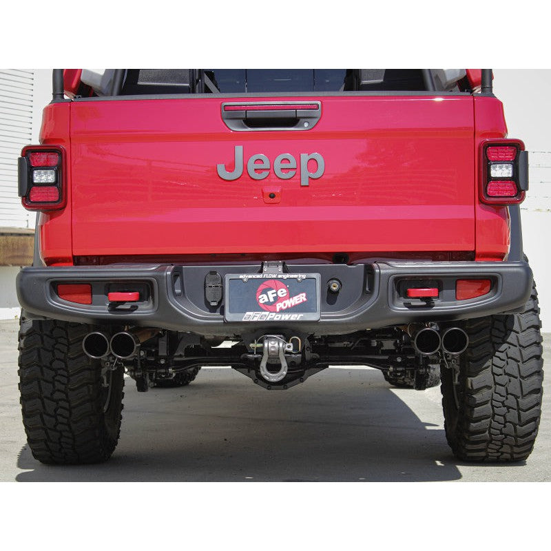aFe Vulcan Series 3in-2-1/2in 304 SS Cat-Back 2020 Jeep Gladiator (JT) V6-3.6L w/ Black Tips