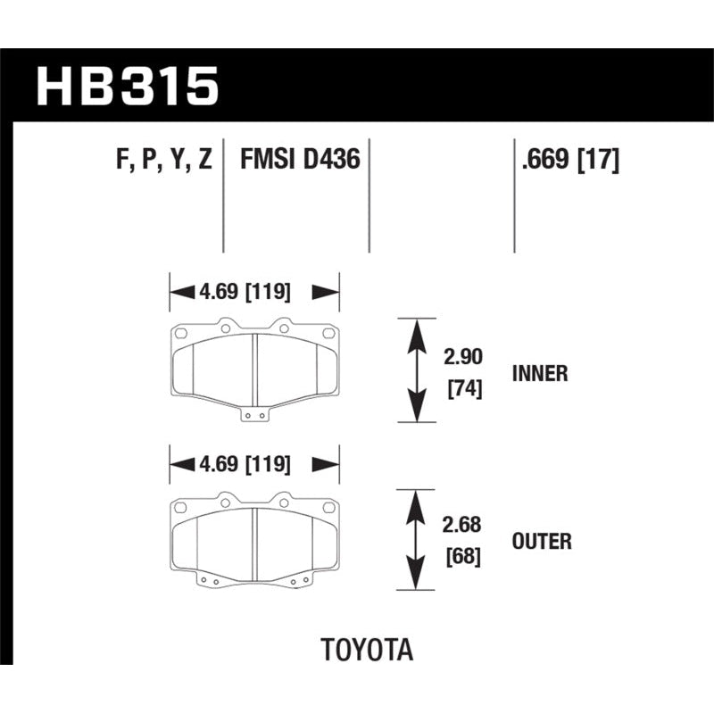 Hawk Performance Ceramic Street Brake Pads - T1 Motorsports
