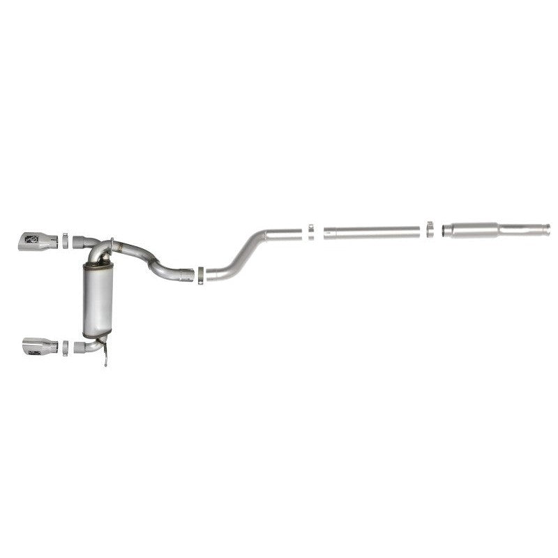 aFe Rebel Series 409 Stainless Steel Cat-Back Exhaust 18-21 Jeep Wrangler JL 2.0L (t) - Polished Tip