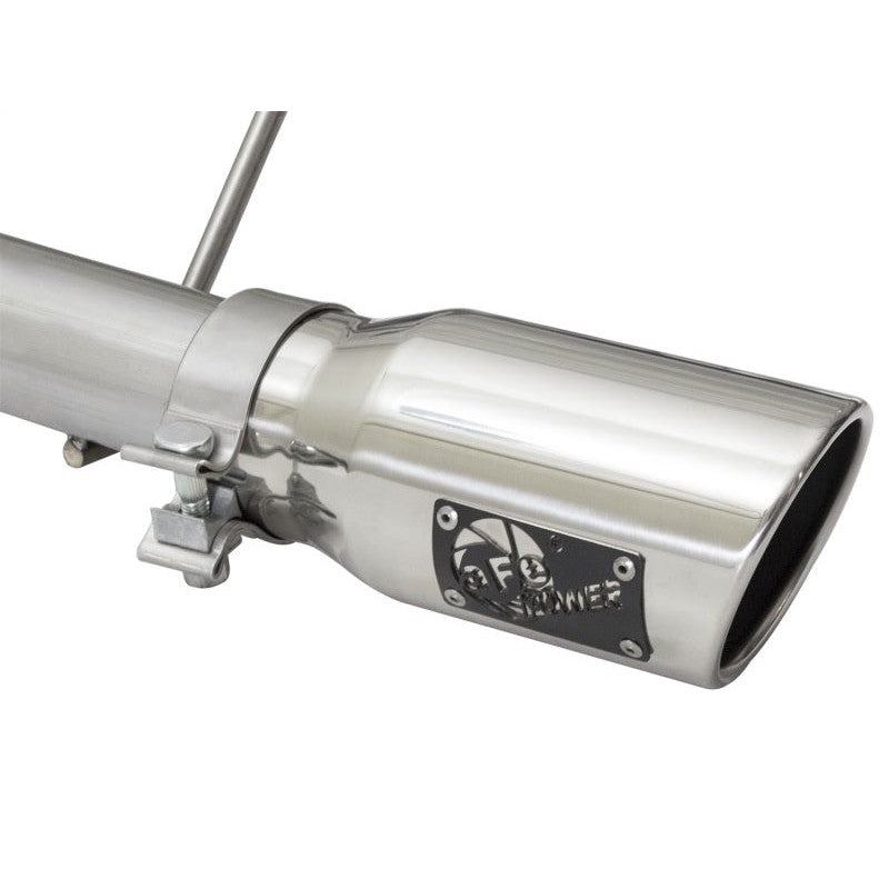 aFe Rebel Series CB 2.5in Dual Center Exit SS Exhaust w/ Polish Tip 07-15 Jeep Wrangler 3.6L/3.8L V6