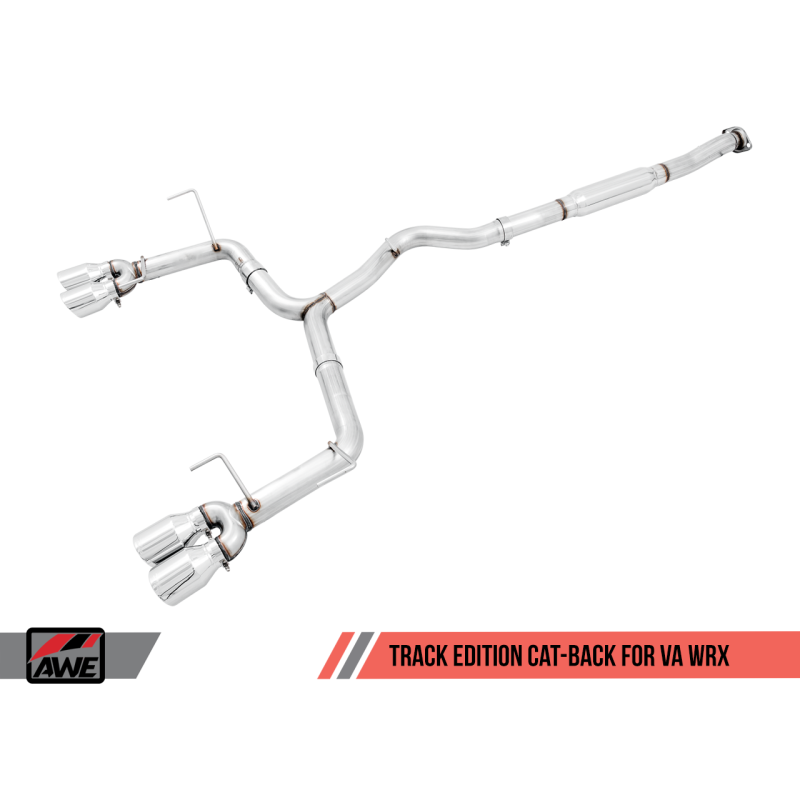AWE Tuning Subaru WRX/STI VA/GV Sedan Track Edition Exhaust - Chrome Silver Tips (102mm)