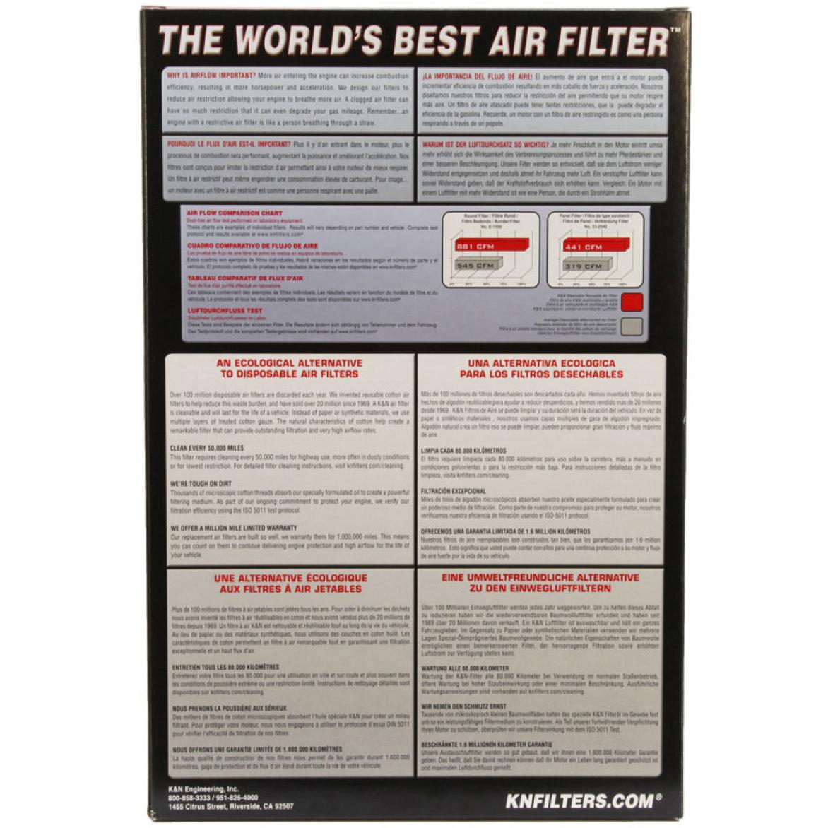 K&N 2020 Jeep Wrangler V6-3.0L DSL Replacement Air Filter