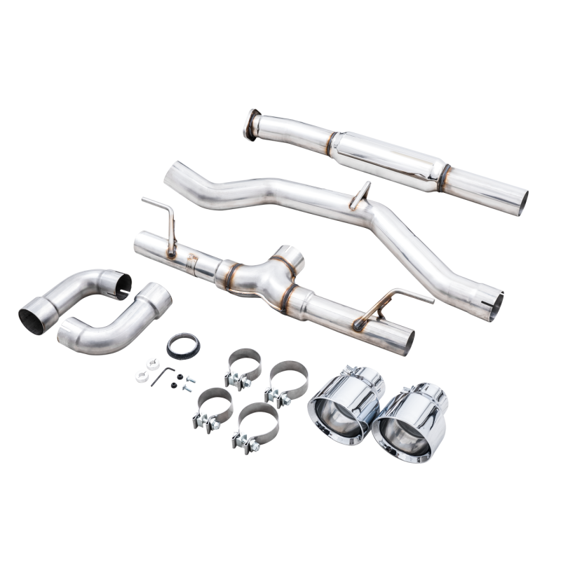 AWE Subaru BRZ/ Toyota GR86/ Toyota 86 Track Edition Cat-Back Exhaust- Chrome Silver Tips