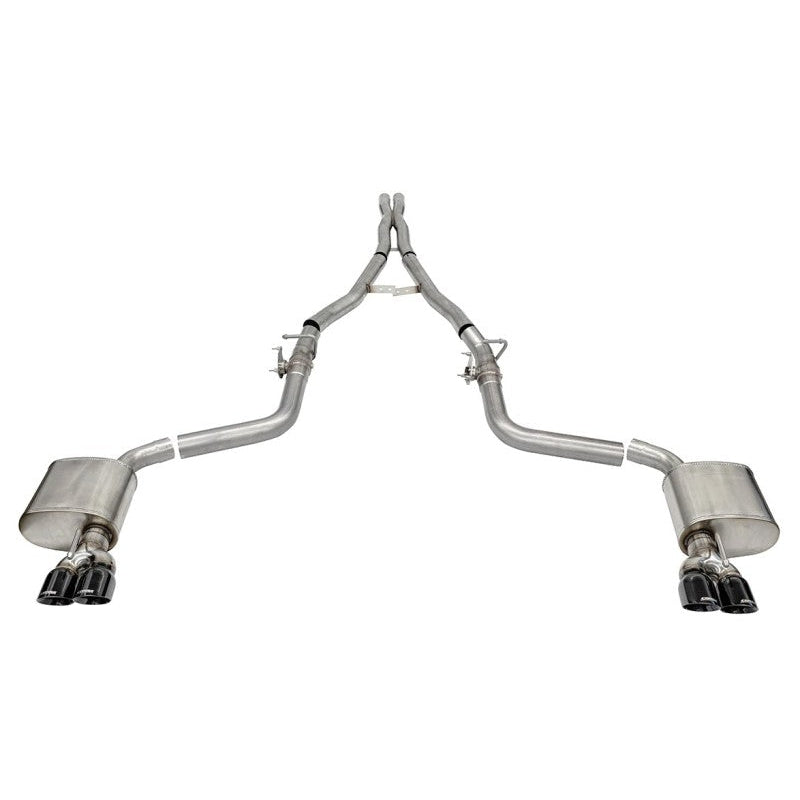 Corsa 19-21 Challenger SRT/Hellcat/Demon/Redeye 2.75in Valved CB DRE w/ Twin 3.5in Pol Blk PVD Tips - T1 Motorsports