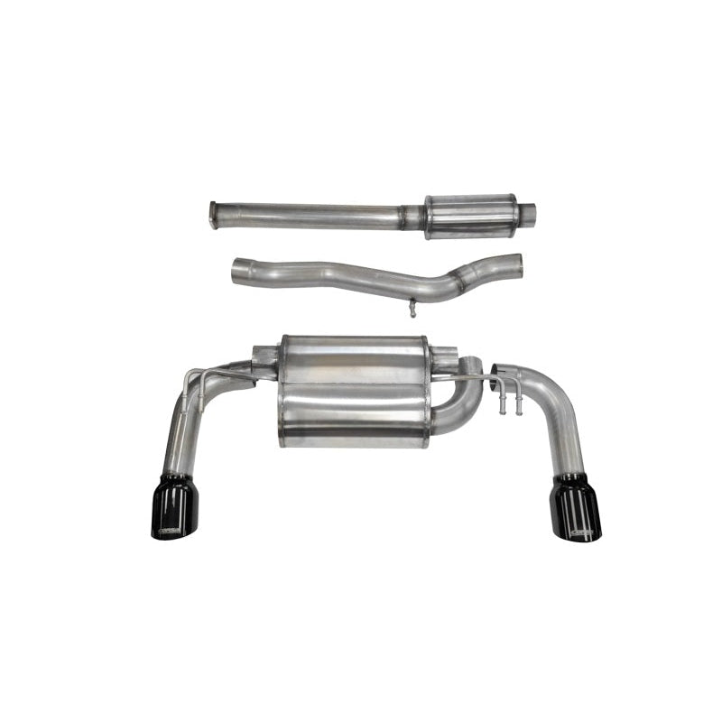 Corsa Sport Dual Rear Cat-Back Exhaust w/Black Tips - 2008-2014 Mitsubishi Lancer Evolution X