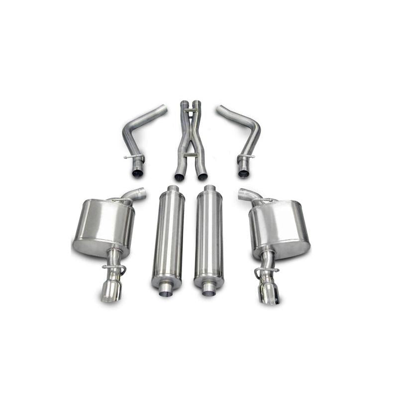 Corsa Xtreme Cat-Back Exhaust w/ Polished Tips - 2005-2010 Dodge Charger No Towing Hitch R/T 5.7L V8