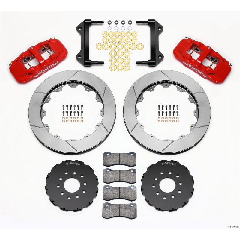 Wilwood AERO6 Front Hat Kit 15.00 Red 97-04 Corvette C5/Z06 05-13 C6 - T1 Motorsports