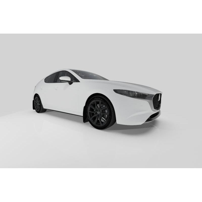Rally Armor 19-22 Mazda3 GT Sport Hatch Black UR Mud Flap w/ White Logo