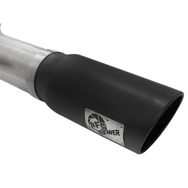 aFe Atlas 5in DPF-Back Aluminized Steel Exh Dodge RAM Diesel 13-14 L6-6.7L Mega Cab w/ Black Tip