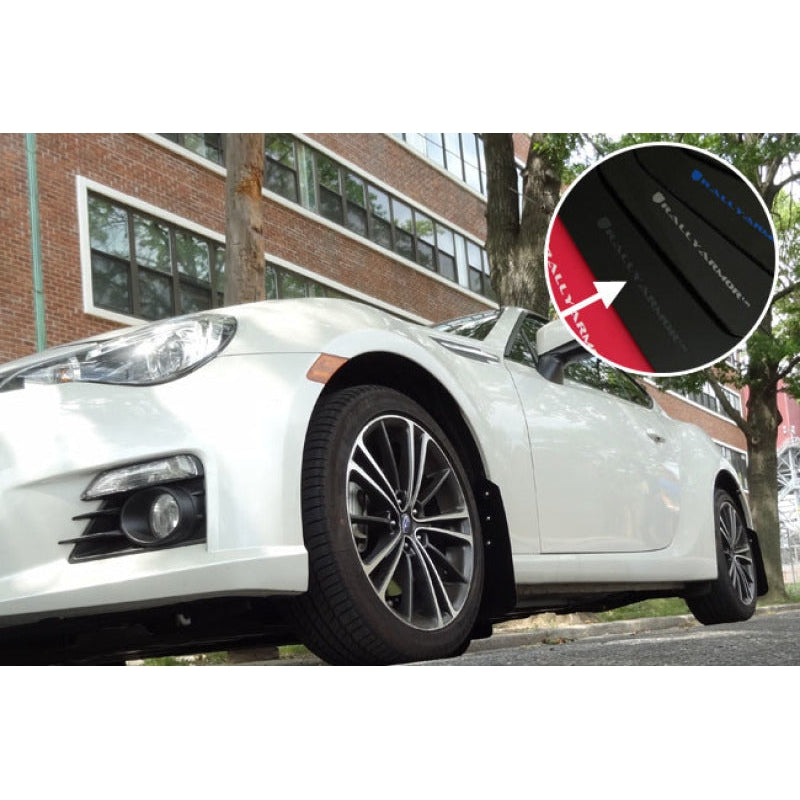 Rally Armor 13-17 Subaru BRZ / Scion FR-S Black UR Mud Flap w/ Grey Logo - T1 Motorsports