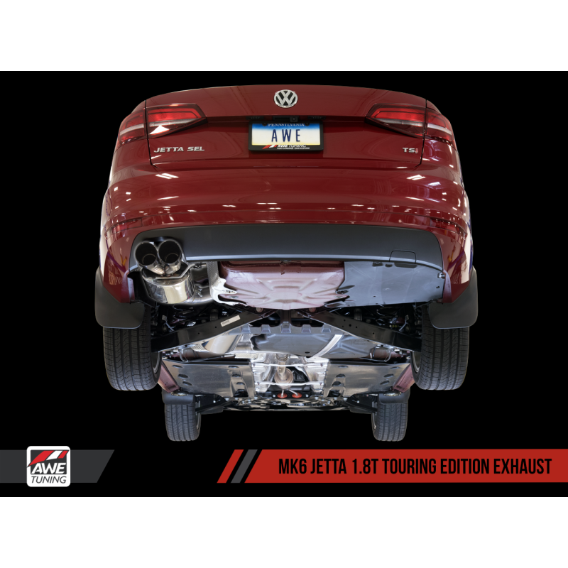 AWE Tuning Mk6 GLI 2.0T - Mk6 Jetta 1.8T Touring Edition Exhaust - Diamond Black Tips