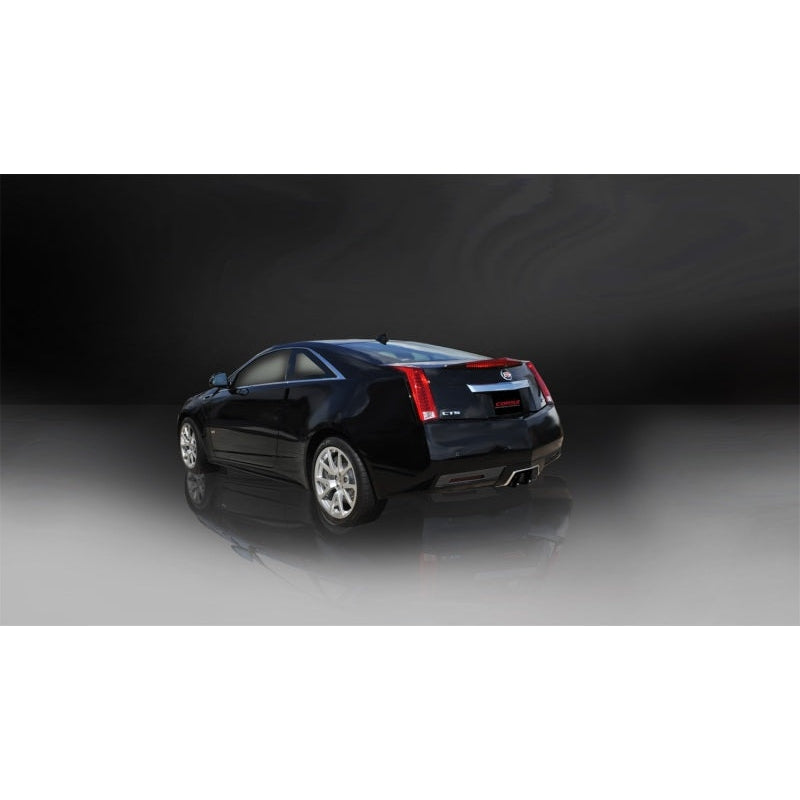 Corsa 11-13 Cadillac CTS Coupe V 6.2L V8 Black Sport Axle-Back Exhaust - T1 Motorsports