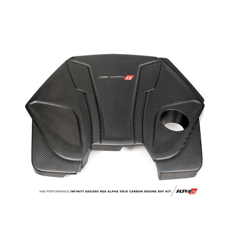 AMS Performance Infiniti 17+ Q60 / 16+ Q50 3.0TT Alpha Matte Carbon Engine Cover - T1 Motorsports