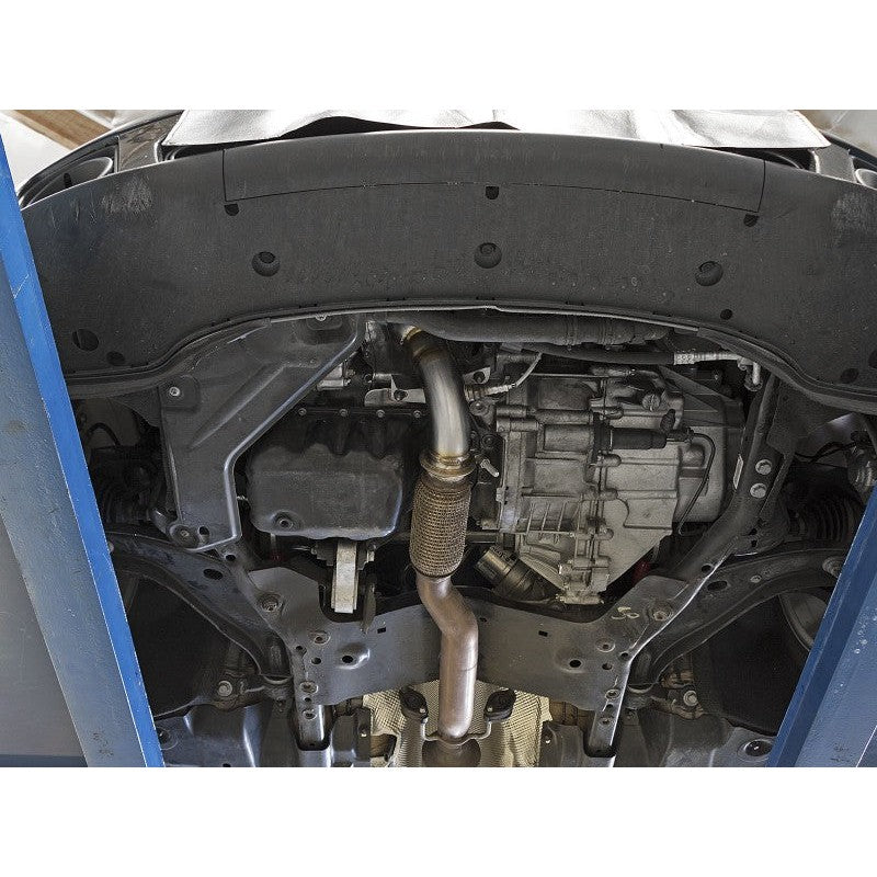 aFe Twisted Steel Down Pipe 2-1/2in 304 Stainless Steel w/ Cat - 09-15 MINI Cooper - T1 Motorsports