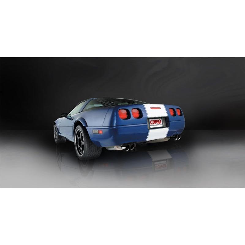 Corsa Sport Cat-Back Exhaust (Black Tips) - 1996 Chevrolet Corvette C4 5.7L V8 LT4