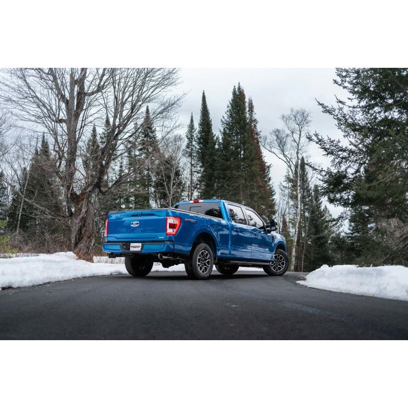 MBRP 2021+ F-150 2.7L/ 3.5L Ecoboost, 5.0L 3in Cat Back 2.5in Dual Split Rear - Aluminized Steel - T1 Motorsports